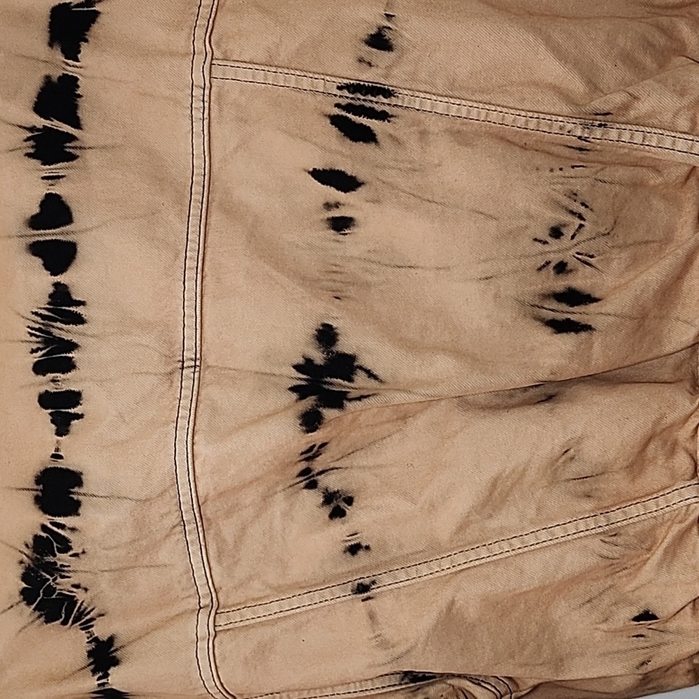 Desigual Tie-dye denim jacket Black/ Tan Sz Small - Picture 15 of 16